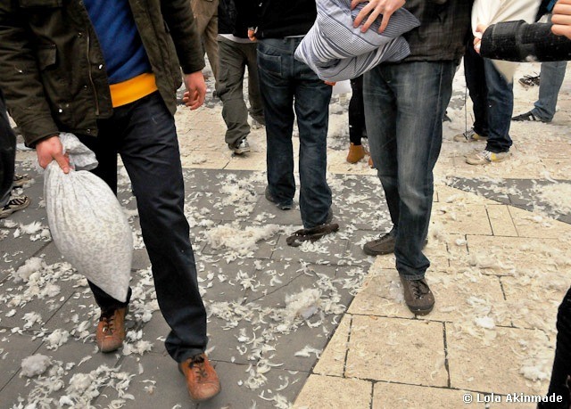 Pillow Fight Day in Stockholm - Photography by Lola Akinmade Akerstrom Pillow Fight Day in Stockholm - Photography by Lola Akinmade Akerstrom