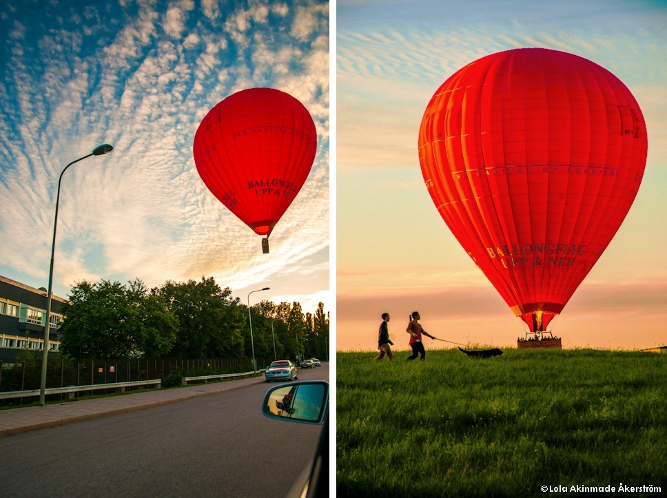 Hot air balloon photography by Lola Akinmade Akerstrom